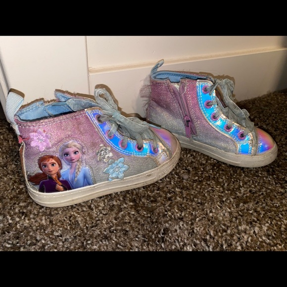Disney Elsa & Ana Sneakers laces & side zipper
